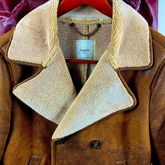 Mango Double-Breasted Sheer Wool Jacket - Picture 14 of 15